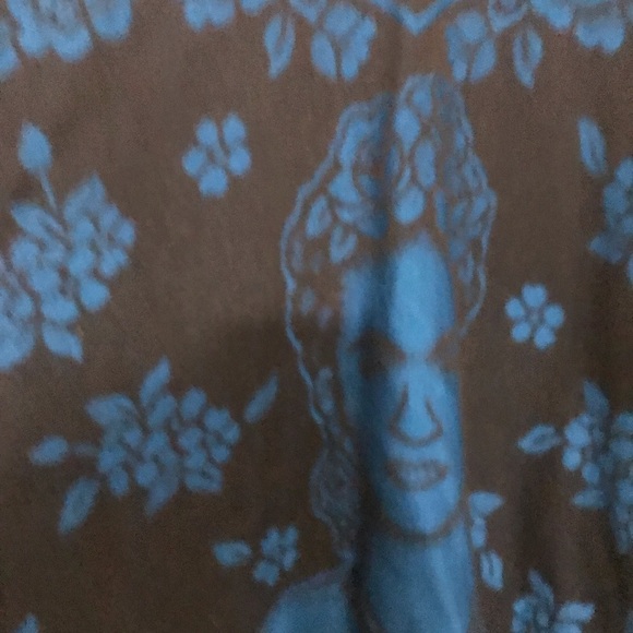Frida Caló poncho black and blue one size - Picture 4 of 5